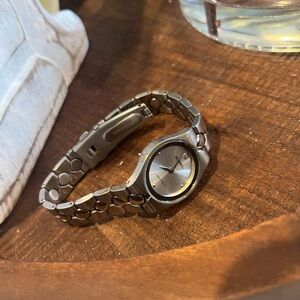 Fossil Arkitekt Relic Silver Round Dial Stainless Bracelet Watch Non Tested